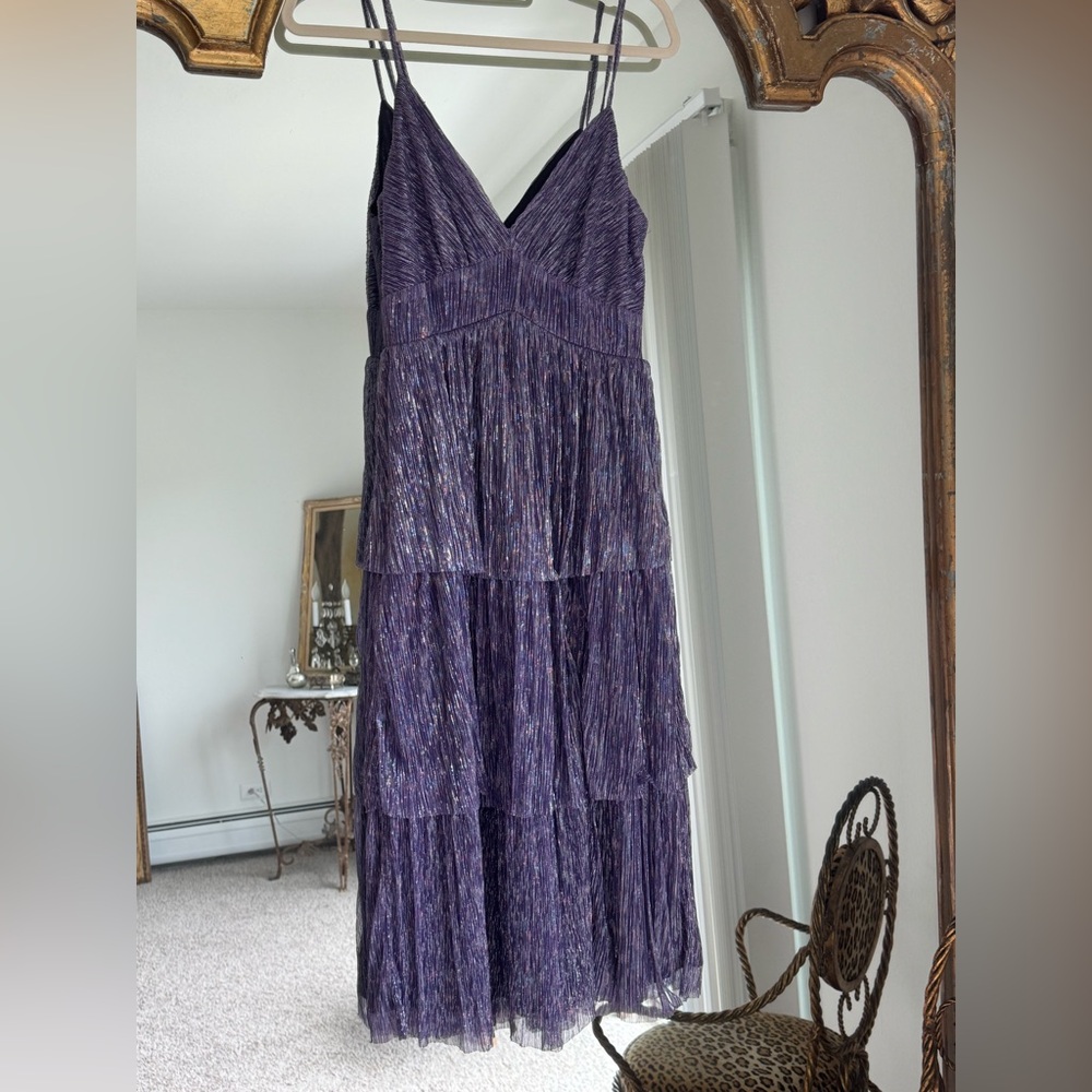 Purple Midi Dress w/ slit